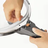 Dehnbarer Silikon-Dichtungsring für Schnellkochtopf, einfach auf der Herdabdeckung zu installieren, langlebige und effiziente Abdichtung (22 cm)