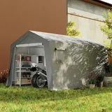 Outsunny Gerätehaus 4,47 x 3 m Hellgrau