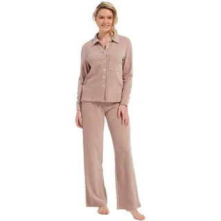 Pastunette Hausanzug Damen Hausanzug (2 tlg) Modisches Design braun 46