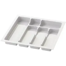 Sossai Divio Besteckeinsatz für Schubladen 43 x 43 cm 6 Fächer weiß