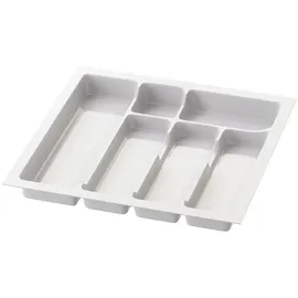 Sossai Divio Besteckeinsatz für Schubladen 43 x 43 cm 6 Fächer weiß