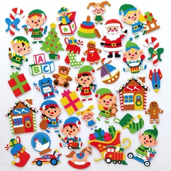 Santa's Workshop Moosgummi-Aufkleber  (pro Set 200) Bastelbedarf zu Weihnachten