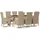 vidaXL Garten-Essgruppe 9-tlg. Beige
