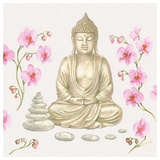 Ambiente Luxury Paper Products Papierservietten "Buddha", 33 x 33 cm, 20 Stück