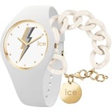 Ice glam Rock - Electric white - Small - 2H + Jewellery - Chain bracelet - Almond skin