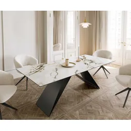DeLife Edge 180-220 x 75 x 100 cm Keramik Weiß-Gold-Grau