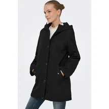 Only Parka ONLY "ONLOLIVIA LIFE PARKA COAT CS OTW", Damen, Gr. M, schwarz, Web, Obermaterial: 100% Polyester, unifarben, Jacken Parka