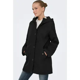 Only Parka ONLY "ONLOLIVIA LIFE PARKA COAT CS OTW", Damen, Gr. M, schwarz, Web, Obermaterial: 100% Polyester, unifarben, Jacken Parka