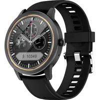 Herren Damen Smartwatch mit Telefonfunktion Schrittzähler Herzfrequenz Pulsuhr Blutdruckmessung mit Kopfhörer 1,32 Zoll touchscreen fur Android IOS - Schwarz
