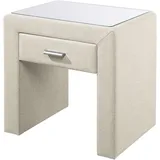 MAINTAL Nachttisch "Felsental", beige (creme, natur), B:50cm H:50cm T:40cm, Tische, Nachttisch, Nachtkonsole mit 1 Schubkasten