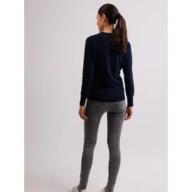 CASH-MERE.CH Strickjacke Rundhalsausschnitt Blau S