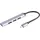 S-Impuls S/CONN USB-Hub 13-50002, silber, 4 USB 3.0 / 2.0 Ports, Anschluss-Stecker USB-C