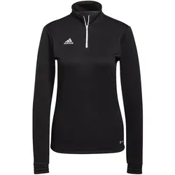 adidas Entrada 22 Damen nachhaltiger Sport-Pullover Trainings-Shirt mit AEROREADY Technologie Troyer-Pullover Langarm-Shirt H57541 Schwarz - XL