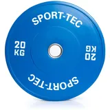 Hantelscheibe Olympia Bumper Plate, 50 mm, 20 kg, blau