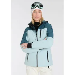 Skijacke KILLTEC "KSW 435 WMN SKI JCKT", Damen, Gr. 42, blau (hell eisblau), Obermaterial: 100% Polyester, sportlich, Jacken, Wasserabweisend & Winddicht & Atmungsaktiv