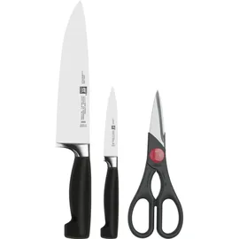 Zwilling Vier Sterne Messerset 3-tlg. Schwarz/Silber
