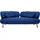 Kare Sofa Peppo 2-Sitzer, Blau 182cm
