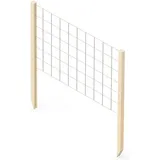 upyard Rankhilfe Set - Hochbeet-Rankgitter aus Metall und Holz für Rankpflanzen, 116x2x118, Naturholz - Upyard