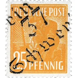 Freimarken-Serie mit Bezirkshandstempel