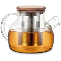 Econovo Teekanne aus Glas, 0.75 l, mit Holzdeckel 0.75 l