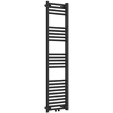 neu.haus Handtuchheizkörper Voss 400 x 1400 mm 485 W schwarz Mittelventil
