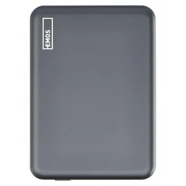 EMOS Powerbank WI 522, 5000 mAh MagSafe mit Passthrough und Wireless-Charging, USB-C-Ausgang inkl. Kabel, für iPhone, iPad, Smartwatch, grau, B0555GY - Grau