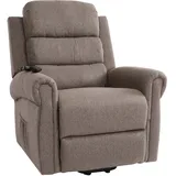 MCW TV-Sessel K63 Polyester/Schaumstoff 80 x 100 x 90 cm Grau elektrisch mit Massage- und Heizfunktion