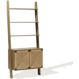 Hometopia Leiterregal, Braun, Holzwerkstoff, 80x180x43.9 cm, Wohnzimmer, Regale, Bücherregale
