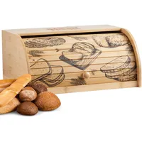 Ecosa Brotbox mit Rolldeckel aus Bambus
