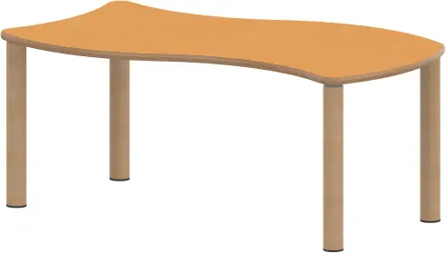 Tisch ZALOTTI mit Linoleum-Belag