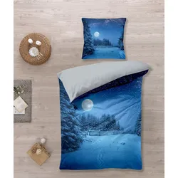 Bettwäsche Set mit Schneelandschaft 135 x 200 cm