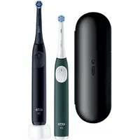 Oral-B iO Series 2 Night Black + 2. Handstück Forest Green + Reiseetui