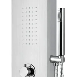 Aloni Duschpaneel mit Thermostat Duschsäule 5 Funktionen Regendusche Duschsystem mit Armatur Dusche Komplett Chrom