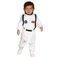 Vegaoo Kleiner Astronaut Kinderkostüm für Karneval weiss-schwarz - Grau, Weiss