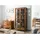 Massivmoebel24 Vitrine Ancona 100 x 45 x 195 cm Braun