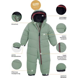 KILLTEC first instinct by killtec Kinder Steppoverall mit Kapuze/Schneeanzug ist wasserabweisend FIOW 20 MNS QLTD ONPC, blasses oliv, 110/116, 42261-000