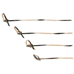 NATURESTAR Loop Fingerfood Spieße, gedreht, Deko-Spicker mit gedrehtem Stiel und Konten-Ende für leichtes Greifen, 1 Beutel = 250 Stück, 9 cm, schwarz