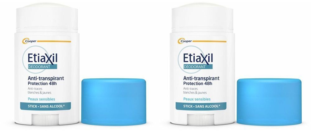 ETIAXIL Déodorant Anti-Transpirant 48 h - Stick 40ml 2x40 ml déodorant