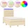 vidaXL Boxspringbett 120 x 200 cm H1 Creme