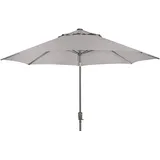 Dehner Sonnenschirm Milos, Ø 300 cm, Höhe 261 cm, Aluminium/Polyester, beige