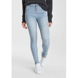 Skinny-fit-Jeans »Ultra Stretch«, hohe Leibhöhe, knöchellang, elastisches Denim-Material, Gr. 42 - N-Gr, bleached, , 70252868-42 N-Gr