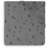 Jollein Spannbettlaken Laufgitter Jersey 75 x 95 cm - Spot Storm Grey