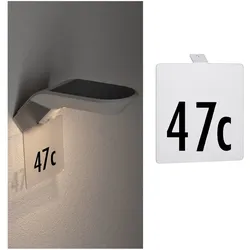 Outdoor Solar Wandleuchte Soley IP44Zubehör Hausnummer Metall Weiß