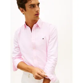 Tommy Hilfiger Langarmhemd TOMMY HILFIGER "OXFORD DOBBY", Herren, Gr. L, N-Gr, rosa (rose petal, allover), Web, Obermaterial: 100% Baumwolle, regular fit, Manschette, Hemden, Button-down-Kragen, regular fit, Businesshemd