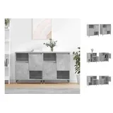 vidaXL Sideboards 2 Stk. Betongrau Holzwerkstoff