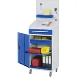 Rau Beistellschrank Stehpult 04, B650xT520xH1235/1345/1895mm, mobil
