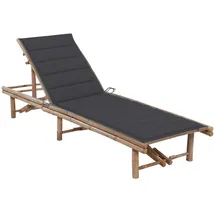 furnicato Garten-Sonnenliege 200 x 65 x 87 cm Anthrazit