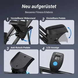 Merach Stepper 2025 Schwarz 56 cm x 86 cm x 120 cm