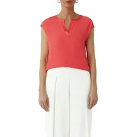 Comma, T-Shirt, rot, 40,