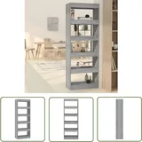 The Living Store - Bücherregal/raumteiler Grau Sonoma 60x30x166 Cm Holzwerkstoff - Buche Regal - Holzregal - Raumteiler - Sideboard - Grau Sonoma